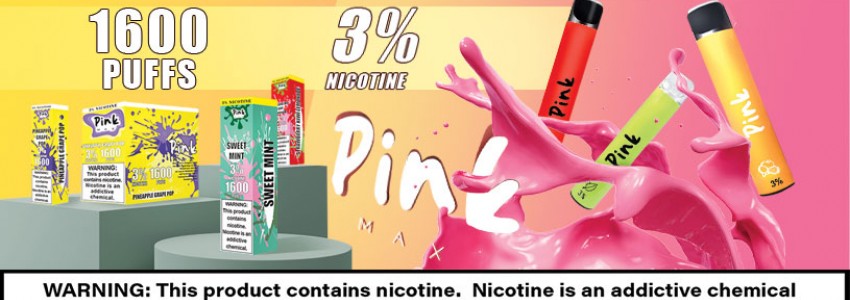 Pink Max Disposable Vape, now featuring 3% Nicotine!